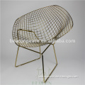 Commercial Gold Chromed Diamond Wire Chair
